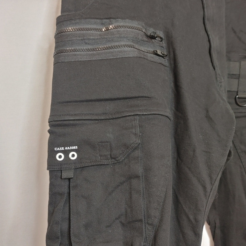 C2H4 Zero Slim Barrel Gravity Tactical Cargo Pants Black Cotton Blend Tapered 36 - Picture 5 of 14